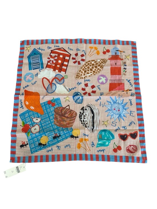 Anthropologie Accessories - NWT Anthropologie Vismaya Summer Edit square scarf bandana Picnic Shells